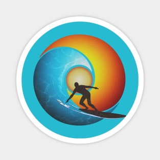 Surfing the Endless Summer Wave (v2) Magnet
